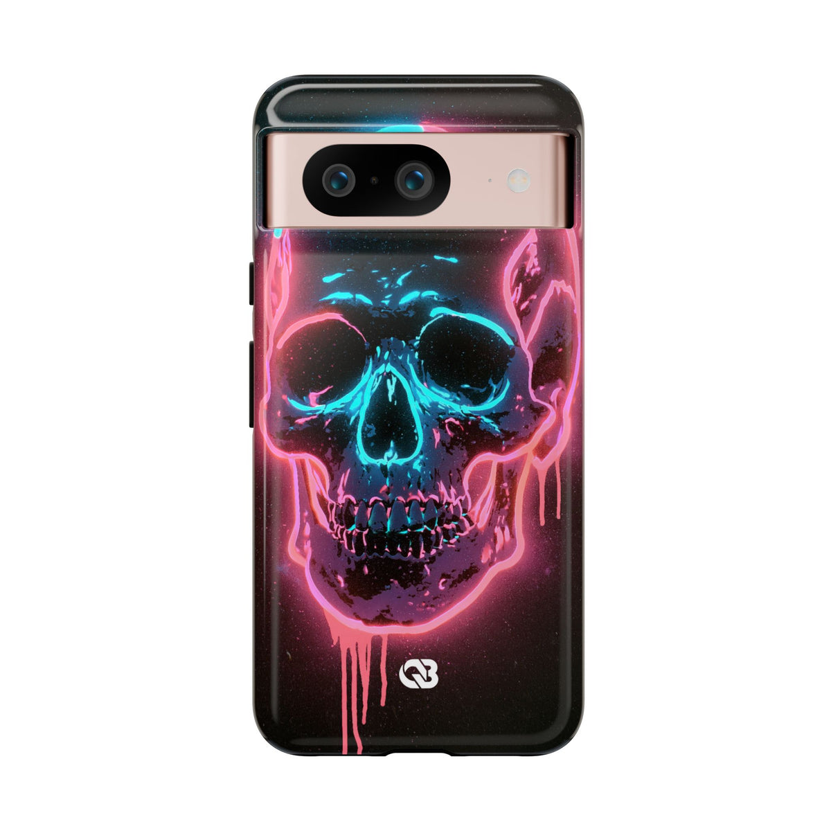 Neon Drip Skull · Tough Phone Case for Pixel ·  Black