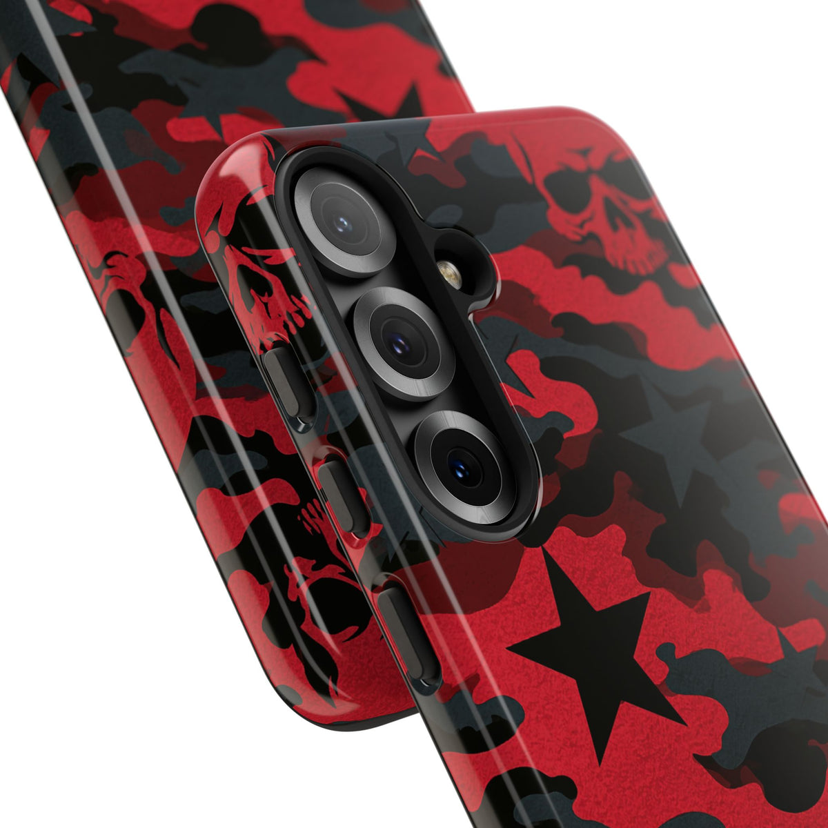 Crimson Skull Camo · Tough Phone Case for Samsung · Red