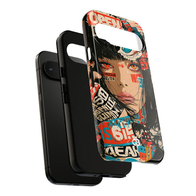 Shibuya Street Collage · Tough Phone Case for Pixel ·  Red