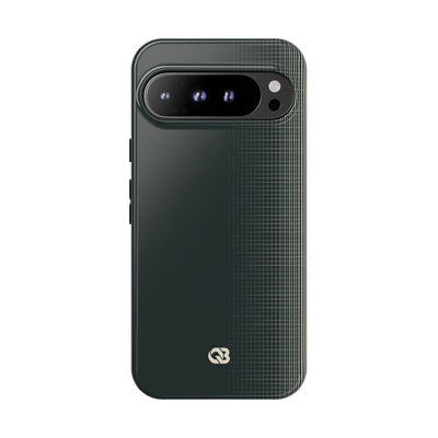 Grey Tough Phone Case for Google Pixel - Charcoal Tech Grid