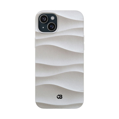 White Lite Phone Case for iPhone - Arctic Flow Ridges