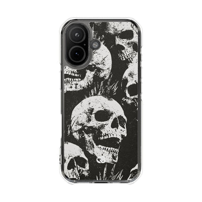 Punk Skull Riot · Clear Impact Magnetic Phone Case for iPhone · Black