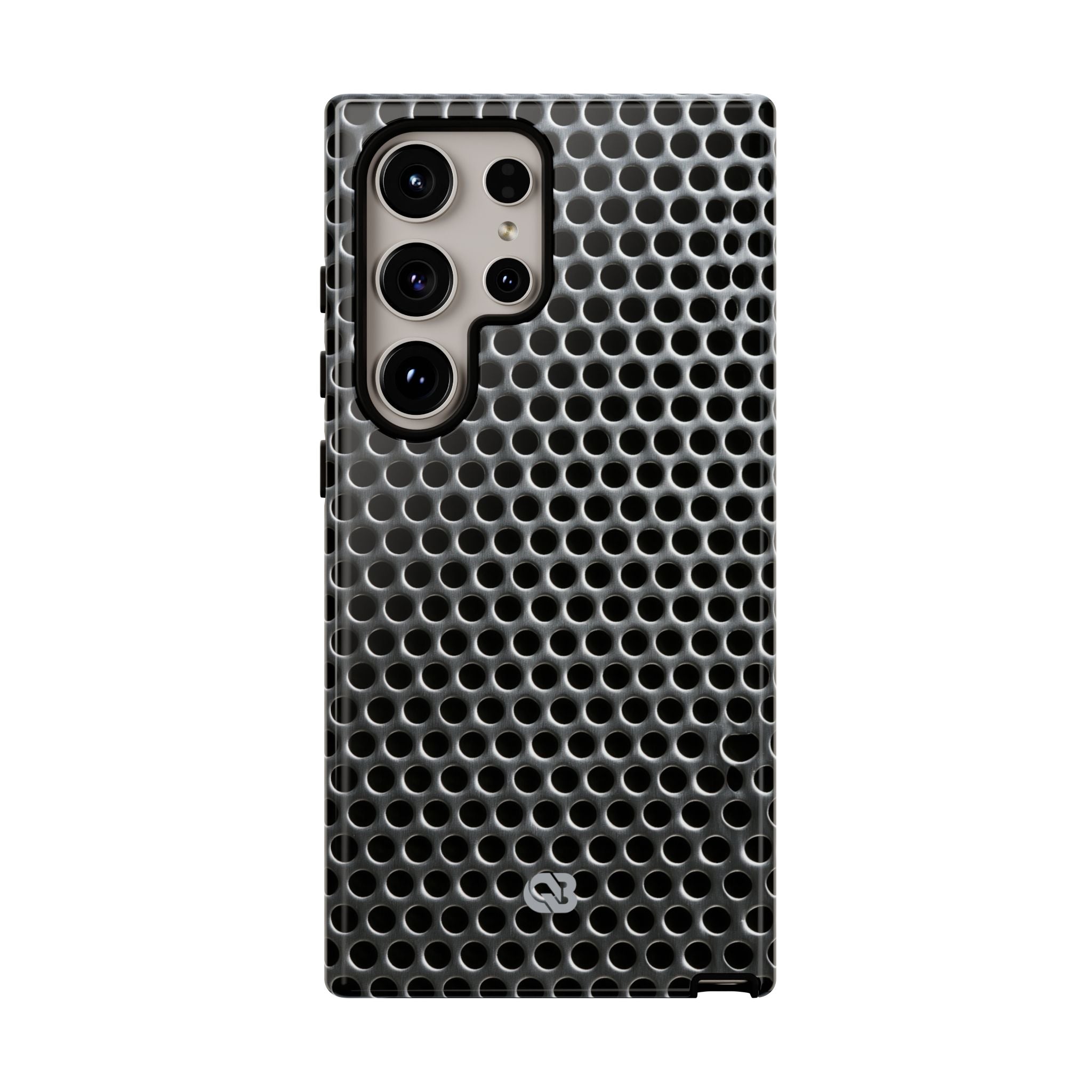 Silver Tough Phone Case for Samsung - Brutalist Steel Mesh