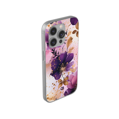 Gilded Violet Bloom · Soft Phone Case for iPhone