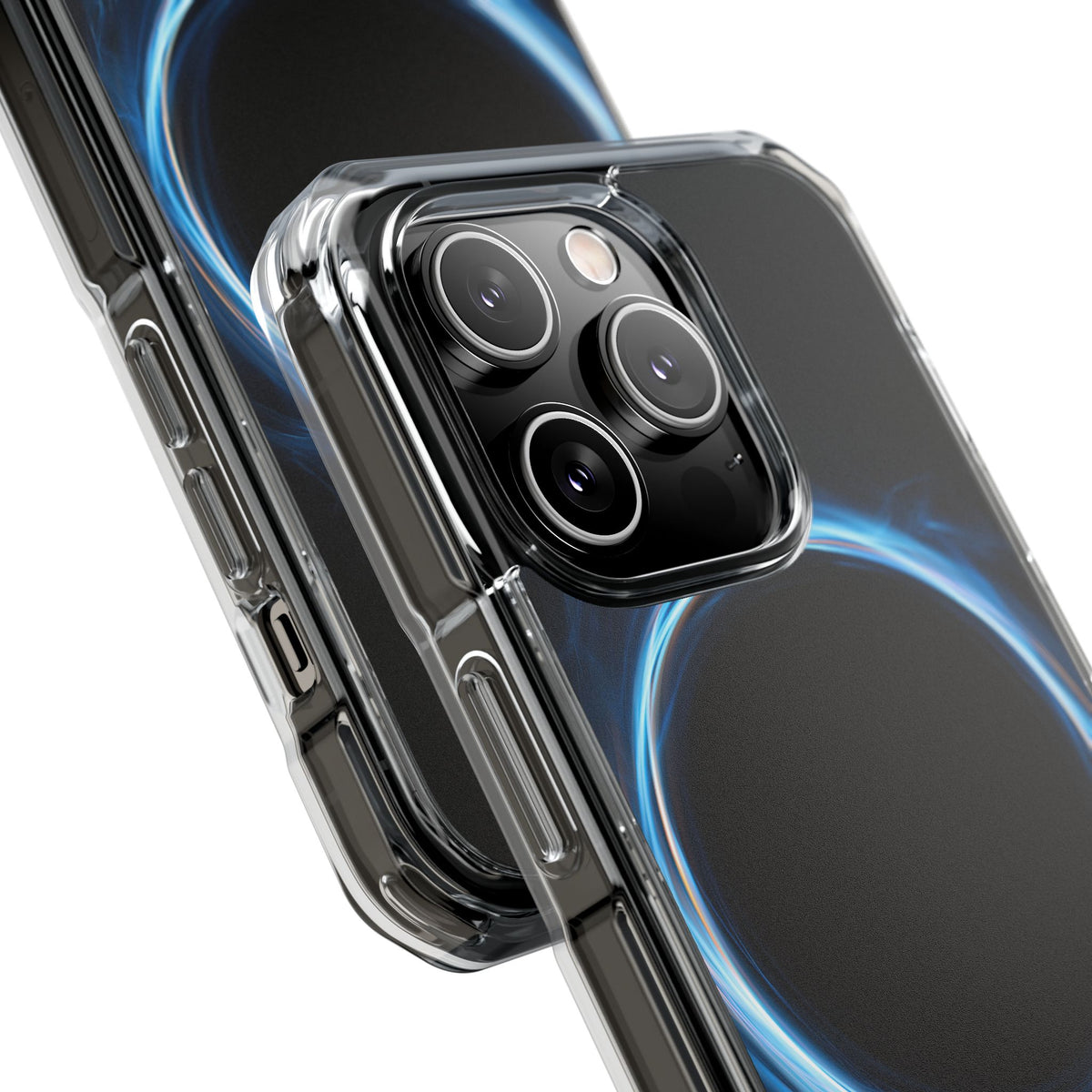 Luminous Corona · Clear Impact Magnetic Phone Case for iPhone · Blue