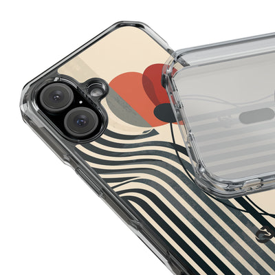 Modernist Poppy · Clear Impact Magnetic Phone Case for iPhone ·  Beige