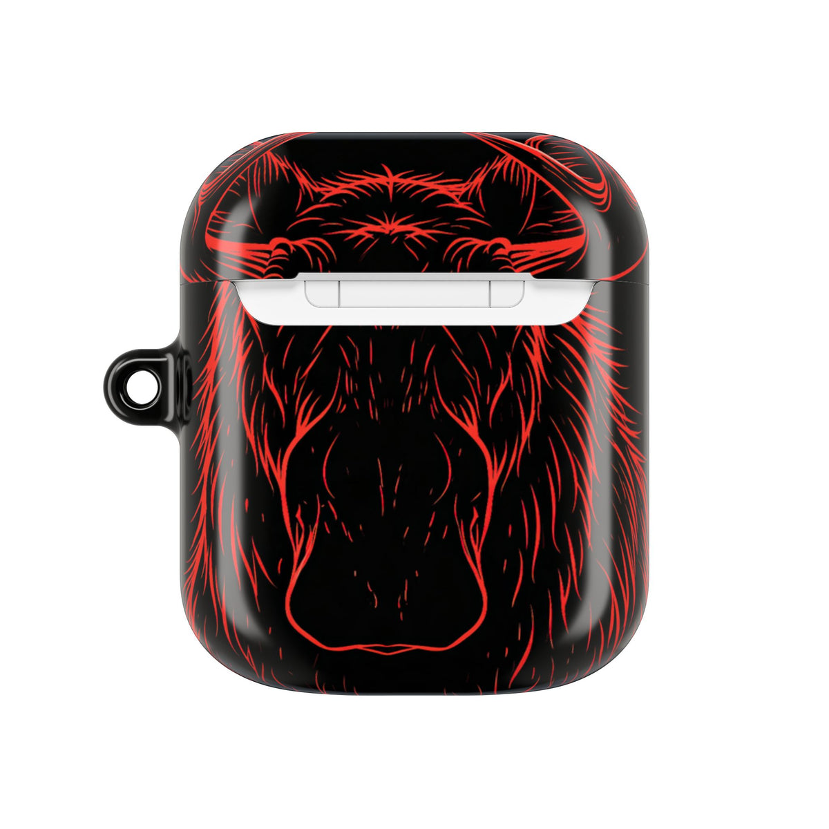 Nordic Moose Contour · Hard Case for AirPods & AirPods Pro · Red