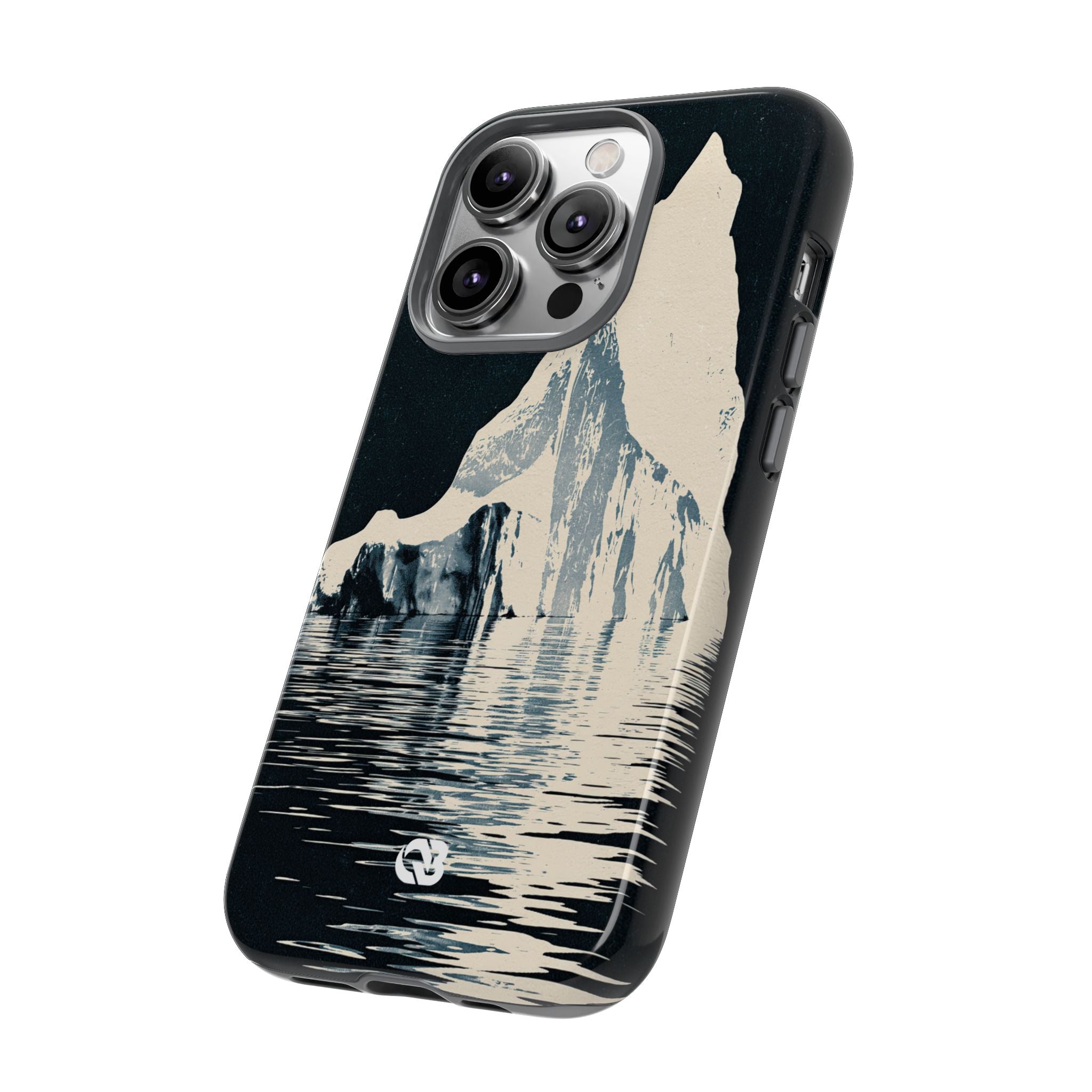 Blue Tough Phone Case for iPhone - Frozen Navy Monolith