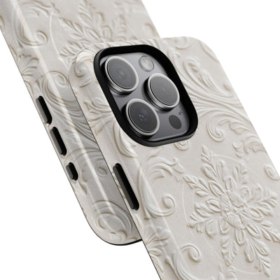 Sculpted Acanthus Relief · Tough 2.0 Magnetic Phone Case for iPhone · White