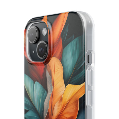 Tropical Leafburst iPhone 15 Case - Soft