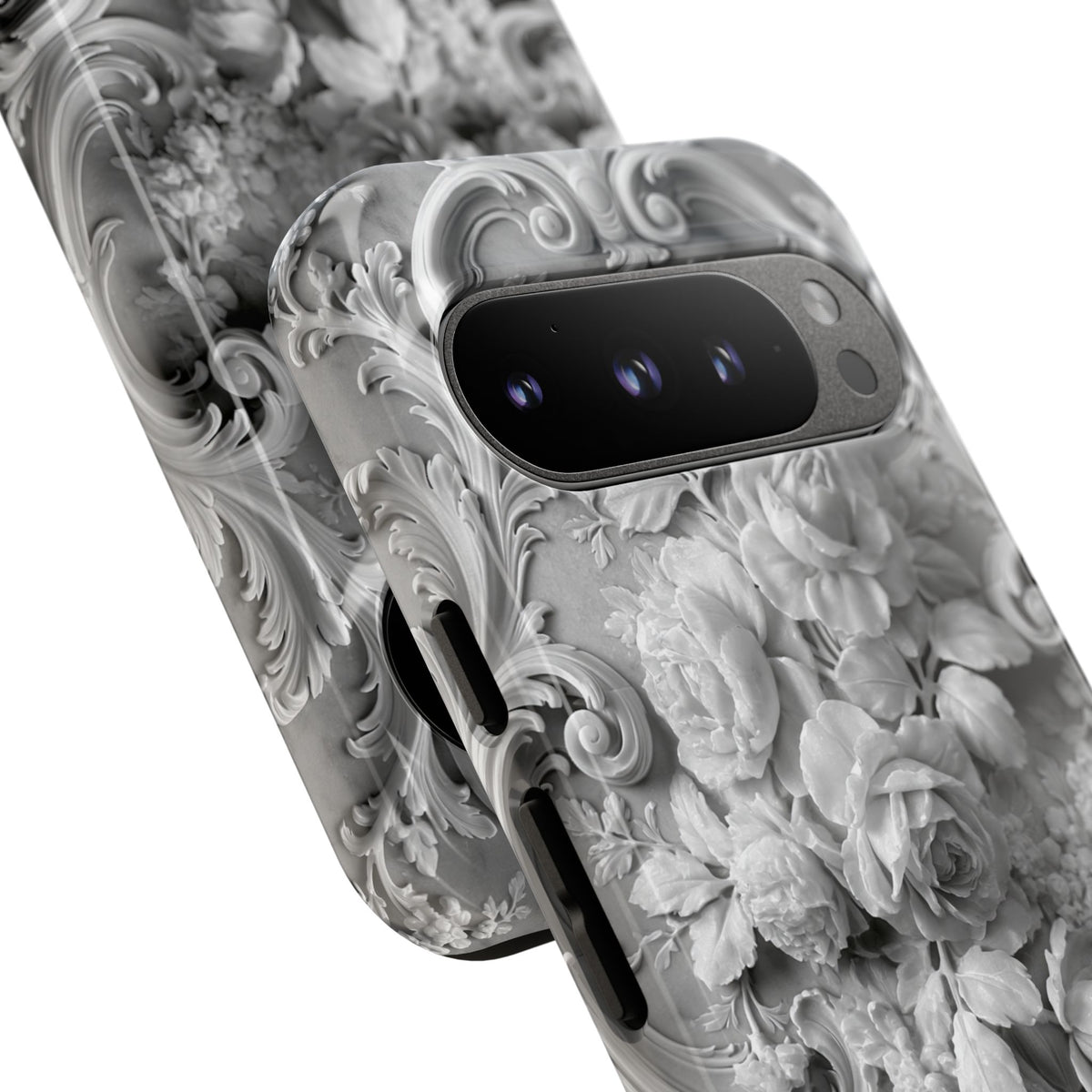 Rococo Marble Rose · Tough Phone Case for Pixel ·  White