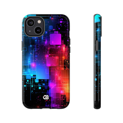 Spectral Circuit Grid · Tough Phone Case for iPhone · Black