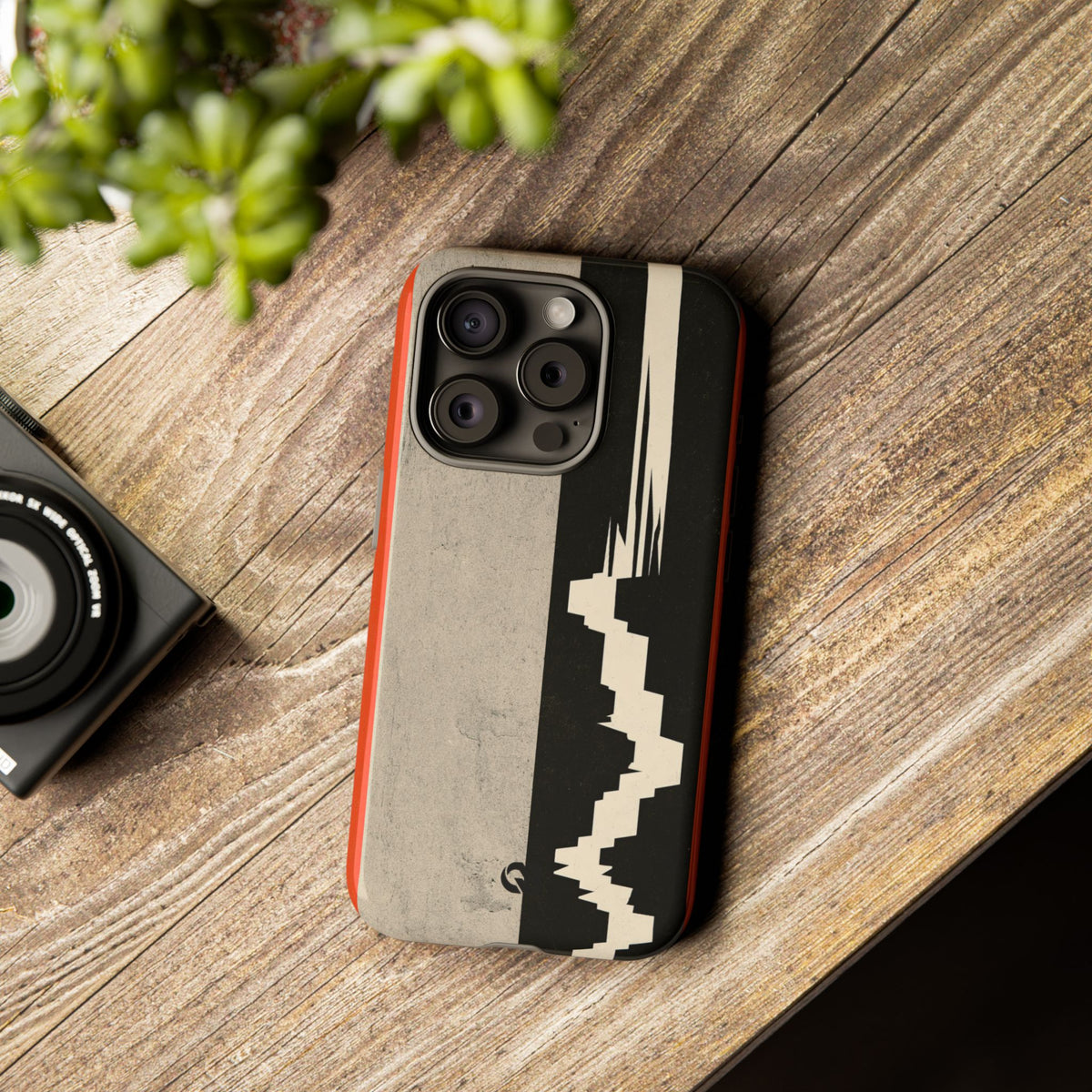 Orange Tough Phone Case for iPhone - Orange Monolith Rift