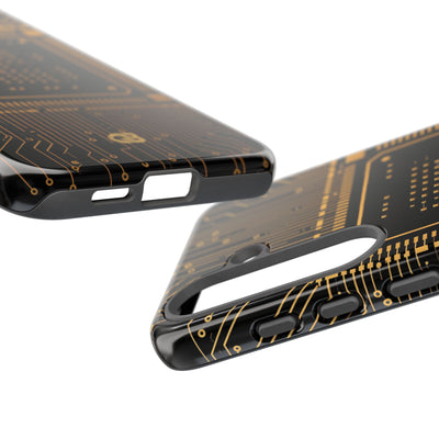 Gold Tough Phone Case for Samsung - Cyber Gold Processor