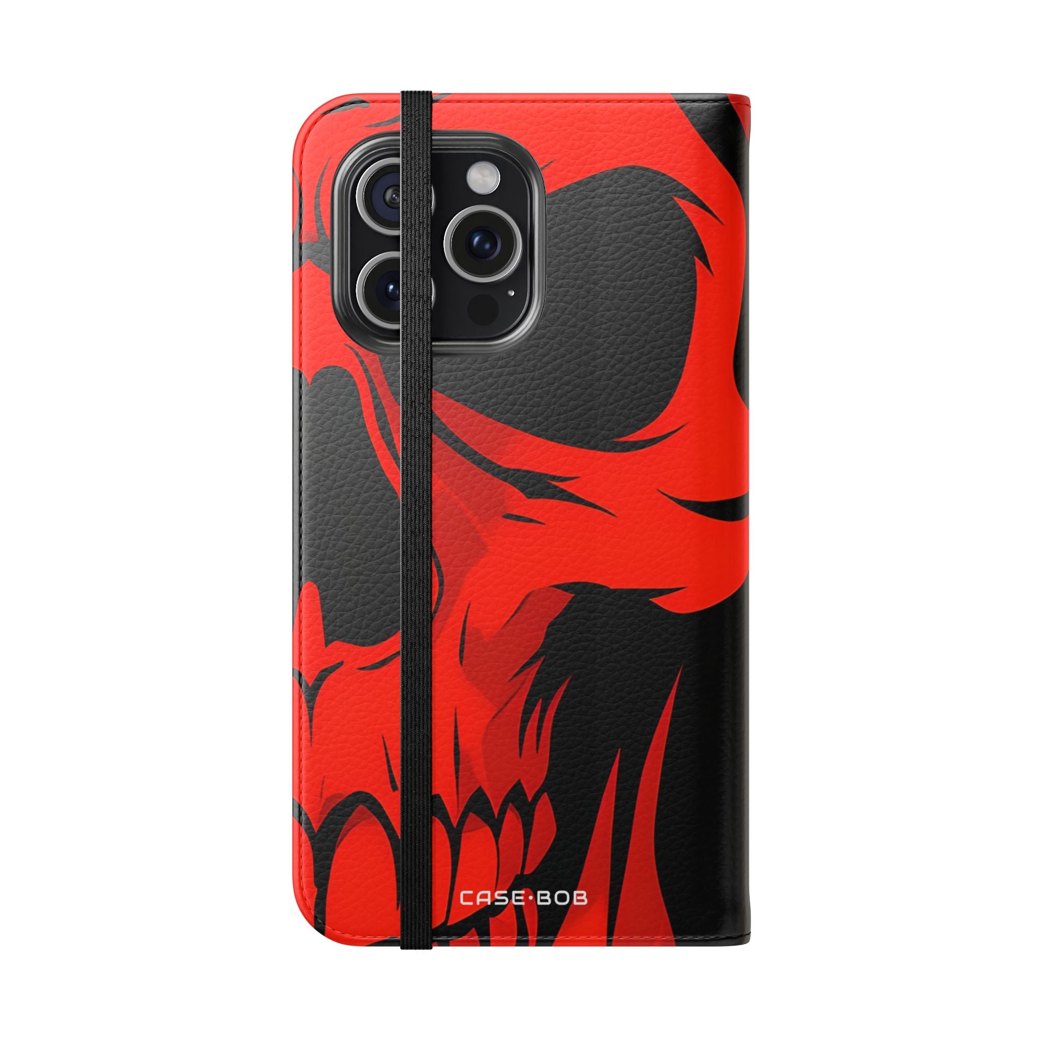 Dual Skulls RedBlue - iPhone 15 Pro Max Case - Wallet