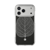 Black Impact MagSafe Phone Case for iPhone - Bleached Leaf Lattice