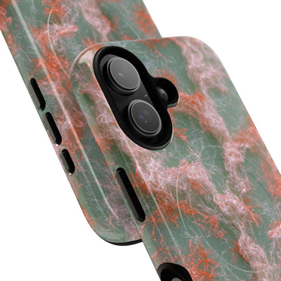 Coral Pixel Matrix · Tough 2.0 Magnetic Phone Case for iPhone · Green