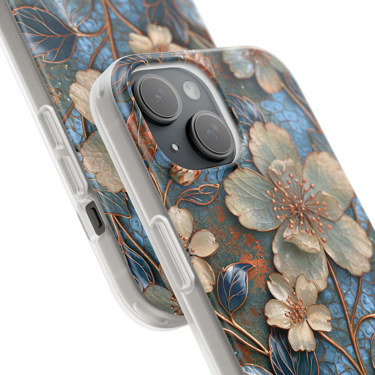 Gilded Blossom Reverie · Lite Phone Case for iPhone ·  Teal