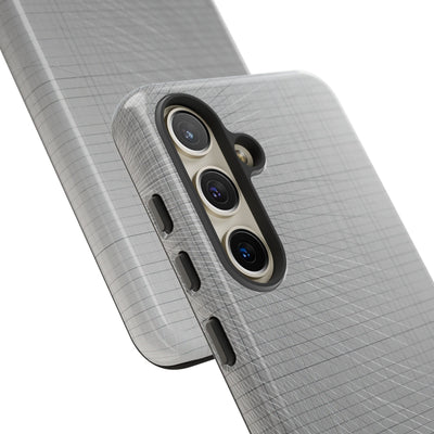 Grey Tough Phone Case for Samsung - Chrome Mesh Warp