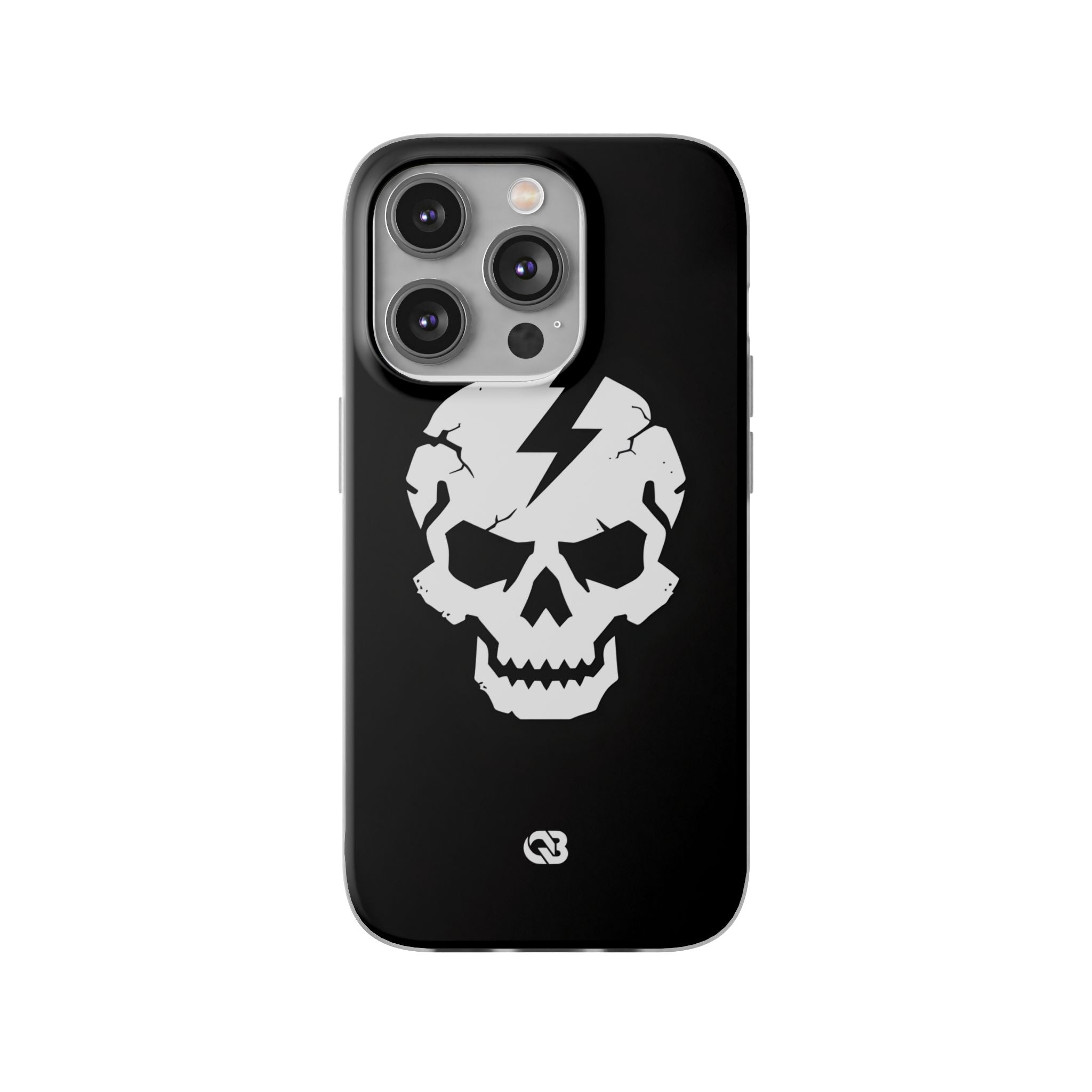 Shattered Bolt Skull · Soft Phone Case for iPhone