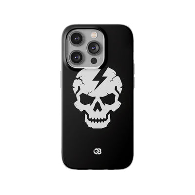 Shattered Bolt Skull · Soft Phone Case for iPhone