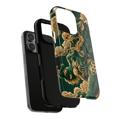 Imperial Guardian Lion · Tough 2.0 Magnetic Phone Case for iPhone · Green