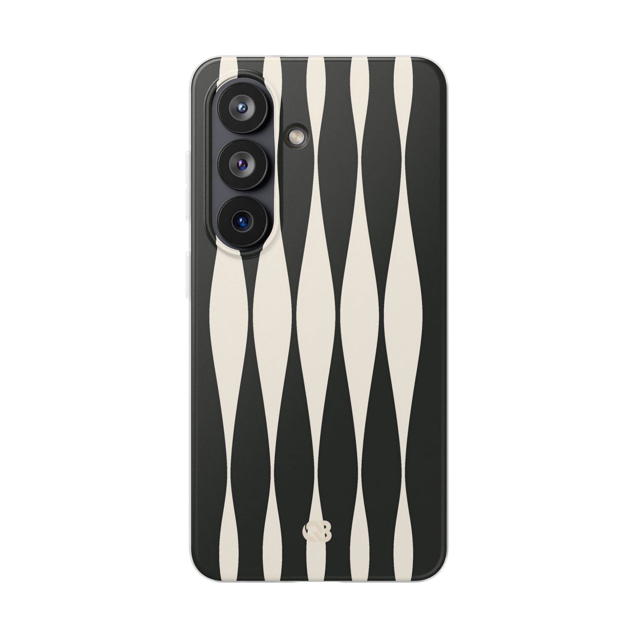 Black Lite Phone Case for Samsung - Ivory Spindle Grid