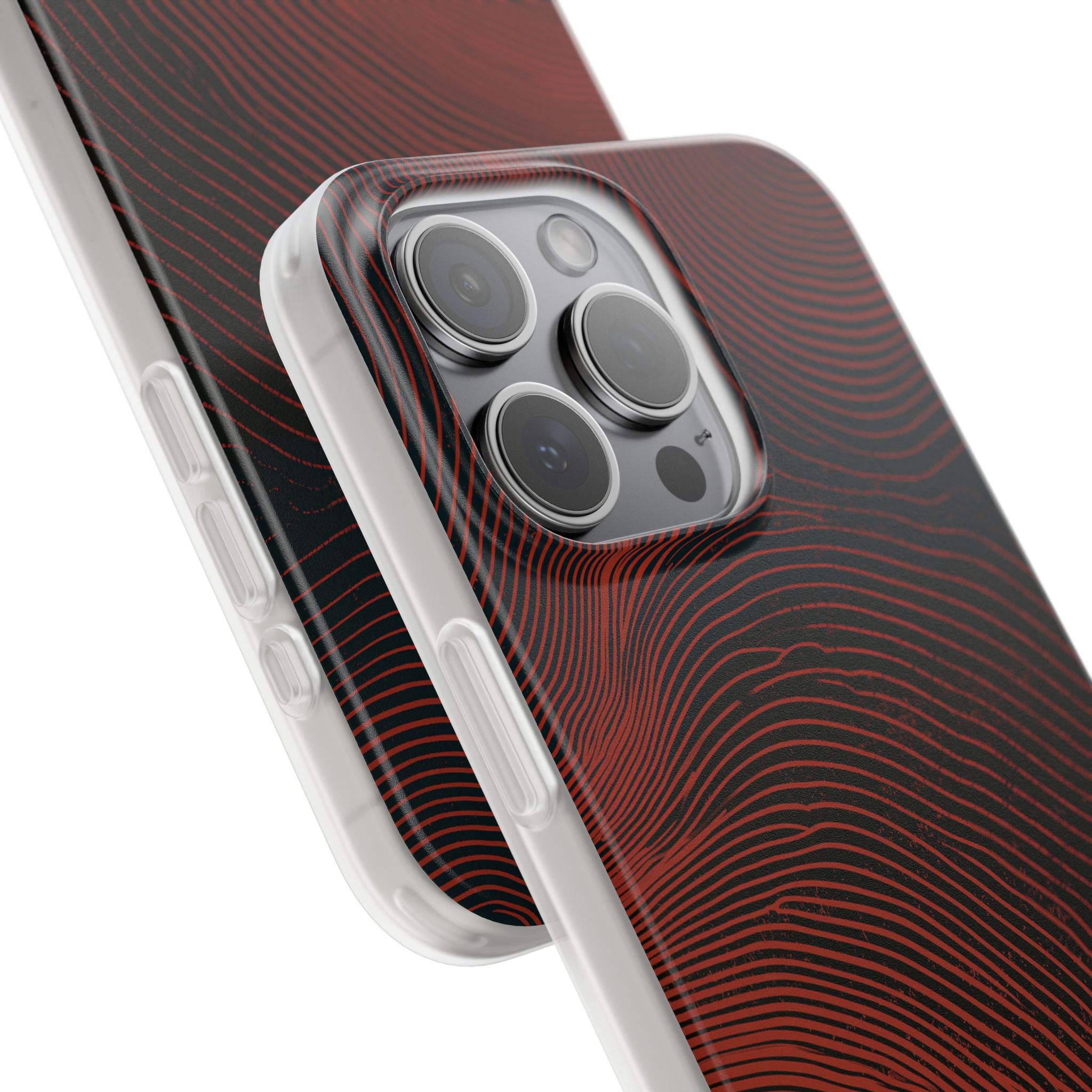 Red Lite Phone Case for iPhone - Terracotta Nerve Map