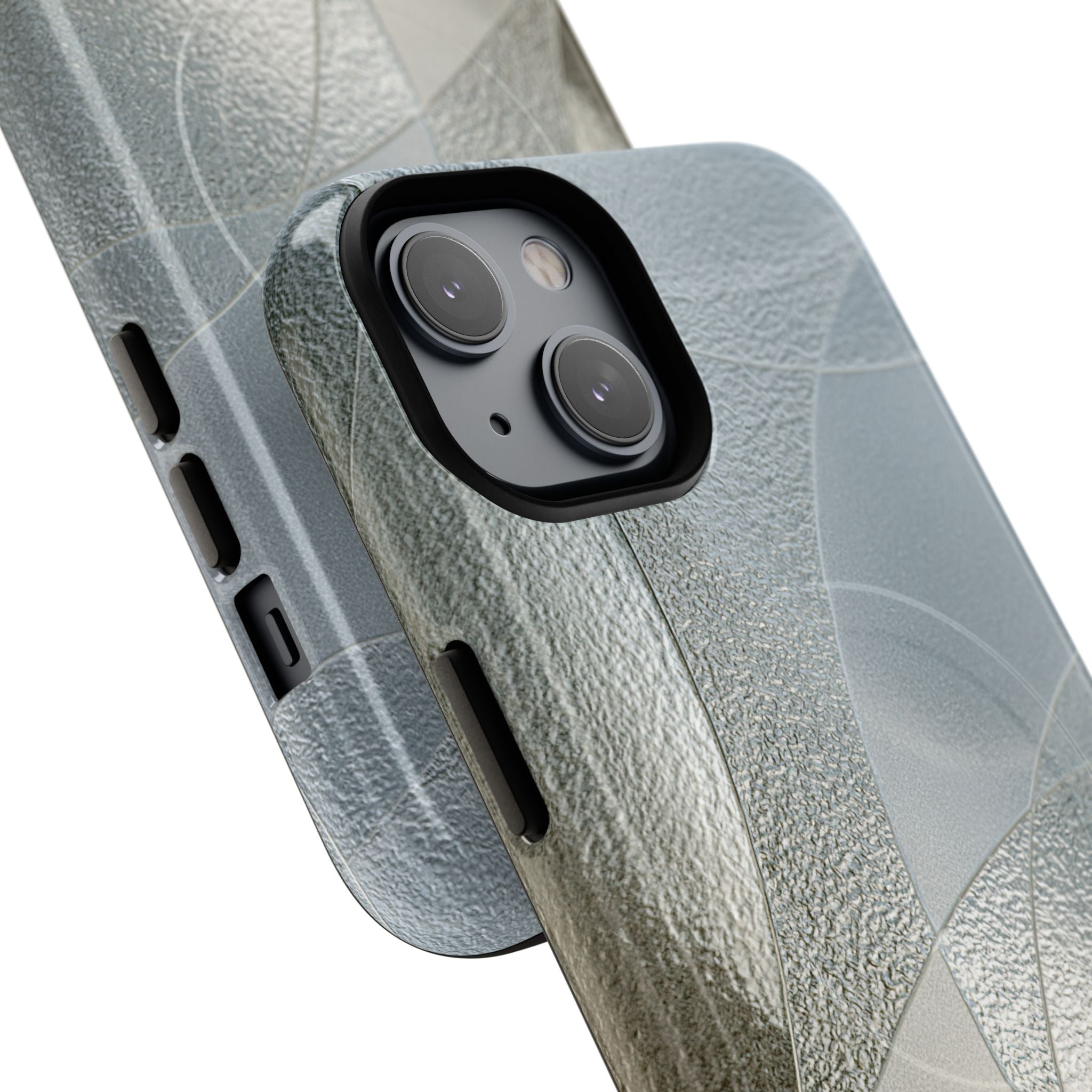 Silver Tough 2.0 Magsafe Phone Case for iPhone - Frosted Silver Mosaic