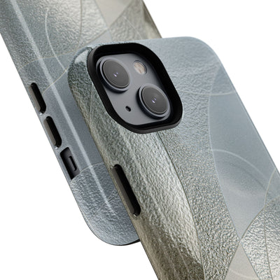 Silver Tough 2.0 Magsafe Phone Case for iPhone - Frosted Silver Mosaic