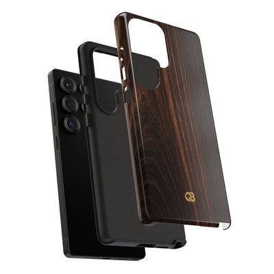 Brown Tough Phone Case for Samsung - Burnished Mahogany Grain