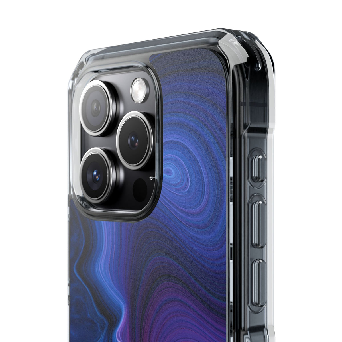 Radiant Strata · Clear Impact Magnetic Phone Case for iPhone · Blue