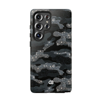 Glitter Shadow Camo · Tough Phone Case for Samsung · Black