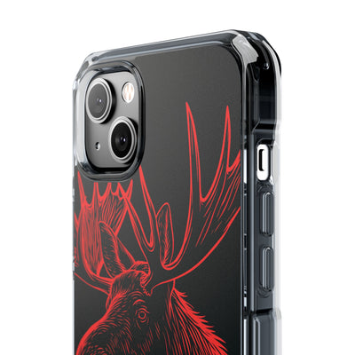 Nordic Elk · Clear Impact Magnetic Phone Case for iPhone · Black