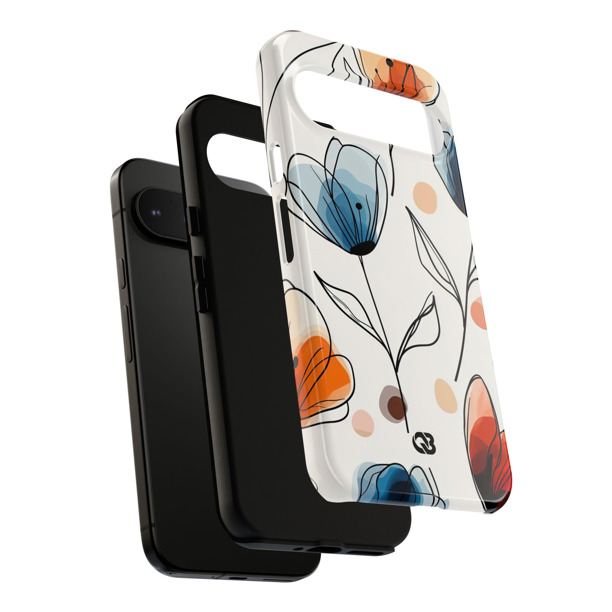 Ink Watercolor Tulips · Tough Mobilskal för Google Pixel