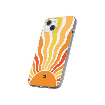Amber Solar Waves · Soft Phone Case for iPhone