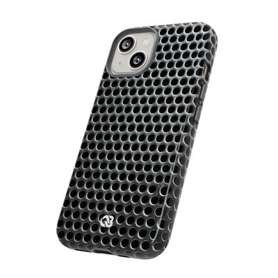 Brushed Perforated Steel · Tough Phone Case for iPhone · Silver