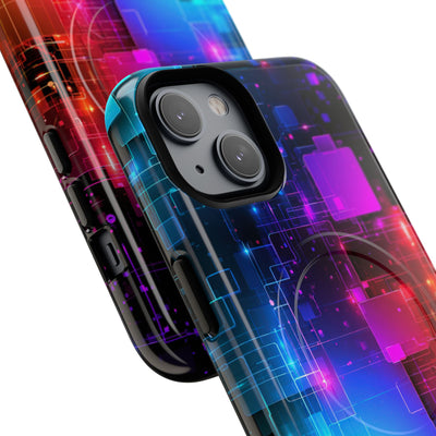 Spectral Circuit Grid · Tough 2.0 Magnetic Phone Case for iPhone · Black