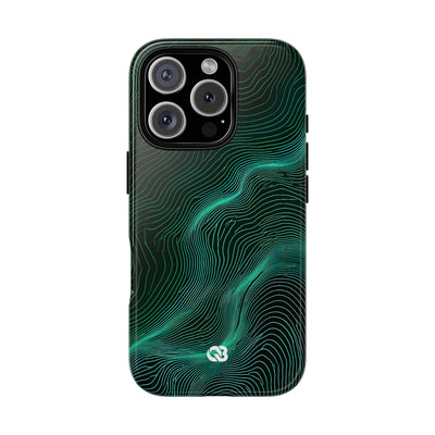 Emerald Topo Ridge · Tough Phone Case for iPhone · Green