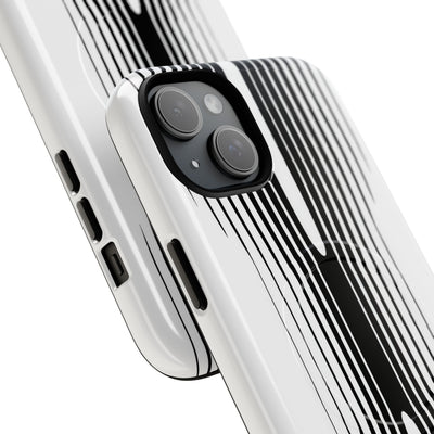 White Tough 2.0 Magsafe Phone Case for iPhone - Kinetic Mono Distortion
