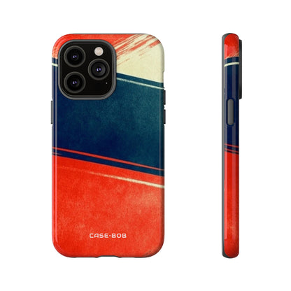 Blue Diagonal Motion iPhone 14 Pro Max Case - Tough