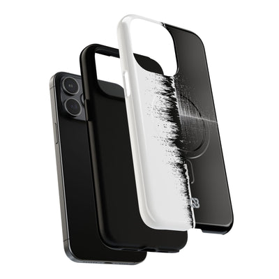 Black Tough 2.0 Magsafe Phone Case for iPhone - Static Signal Split