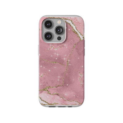 Rose Sparkle Marble · Soft Coque de téléphone pour iPhone