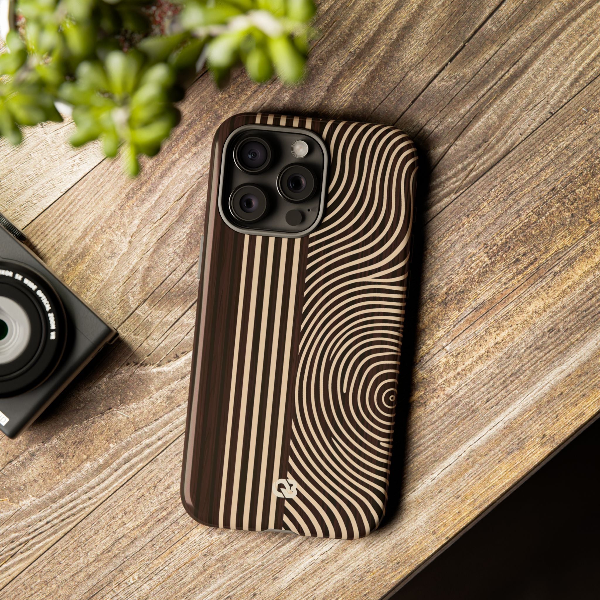 Brown Tough Phone Case for iPhone - Espresso Sand Ridge