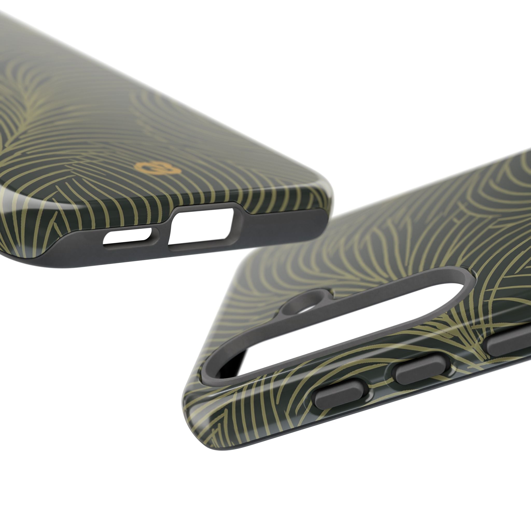 Green Tough Phone Case for Samsung - Dark Olive Plume