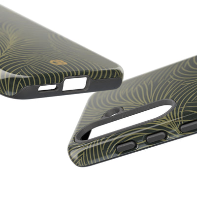 Green Tough Phone Case for Samsung - Dark Olive Plume
