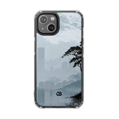 Grey Impact MagSafe Phone Case for iPhone - Steel Slate Zen