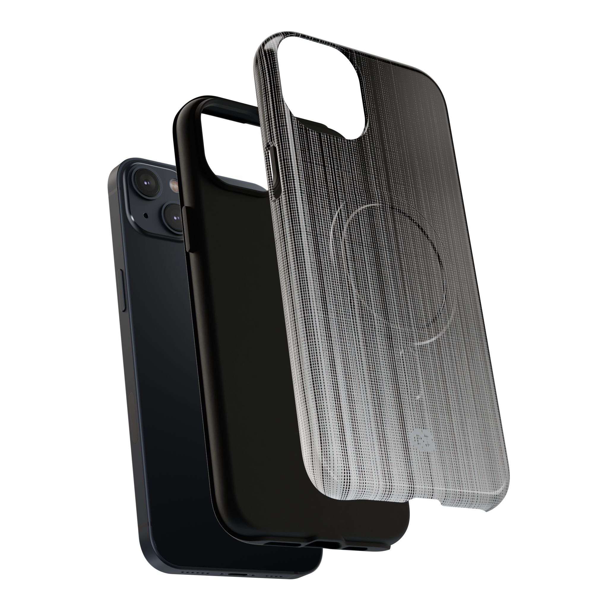 Grey Tough 2.0 Magsafe Phone Case for iPhone - Static Vertical Dither