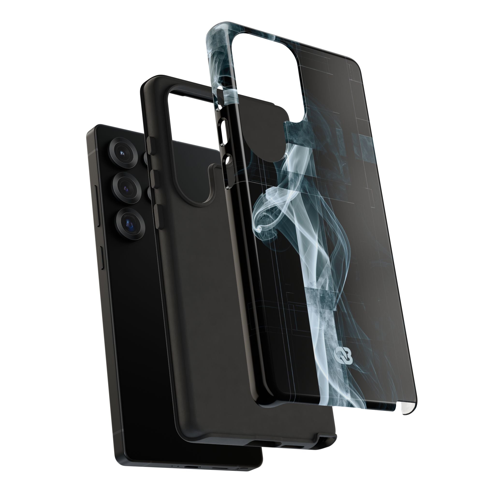 Black Tough Phone Case for Samsung - Arctic Vapor Grid
