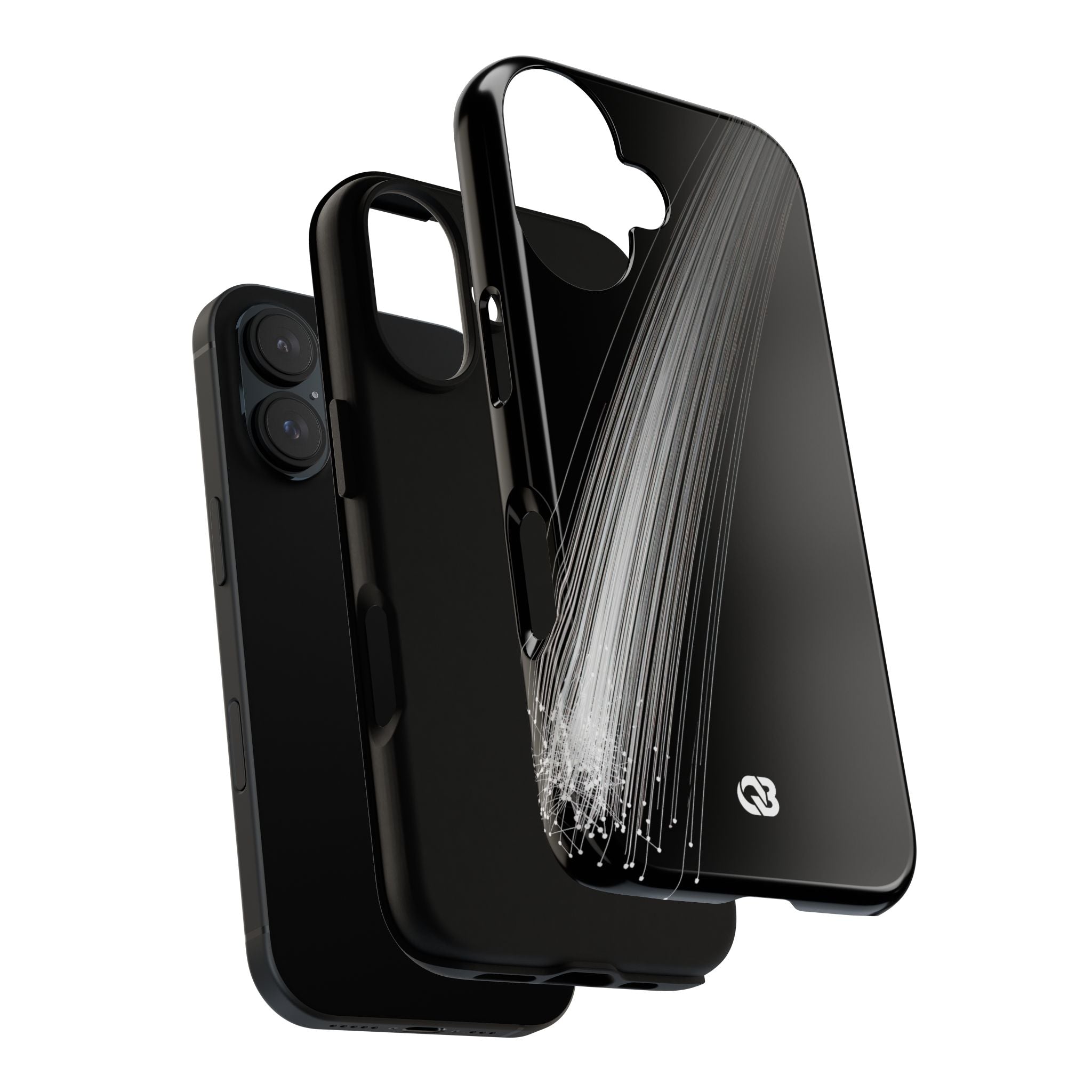 Black Tough Phone Case for iPhone - Linear Velocity Beam